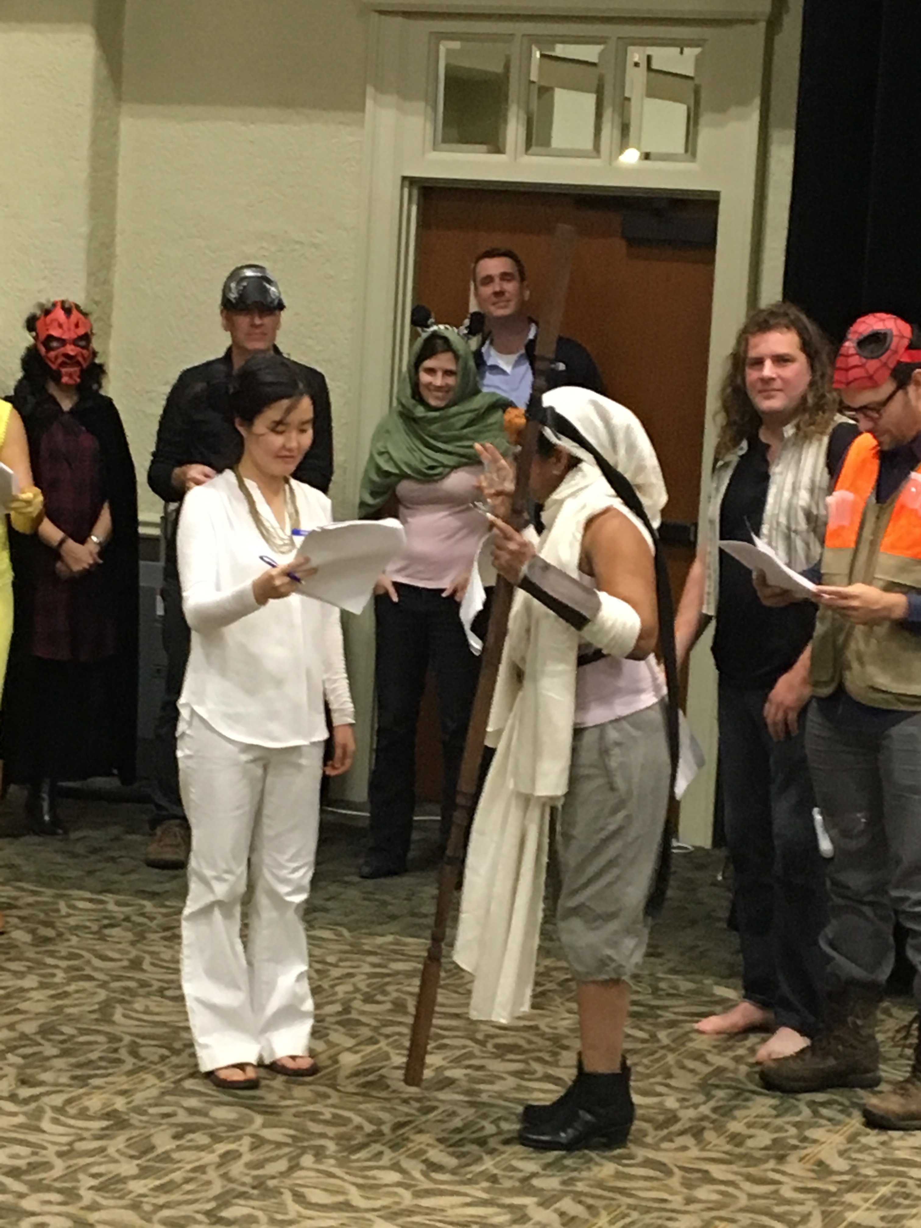 Rehearsing for the 2016 Faculty Skit